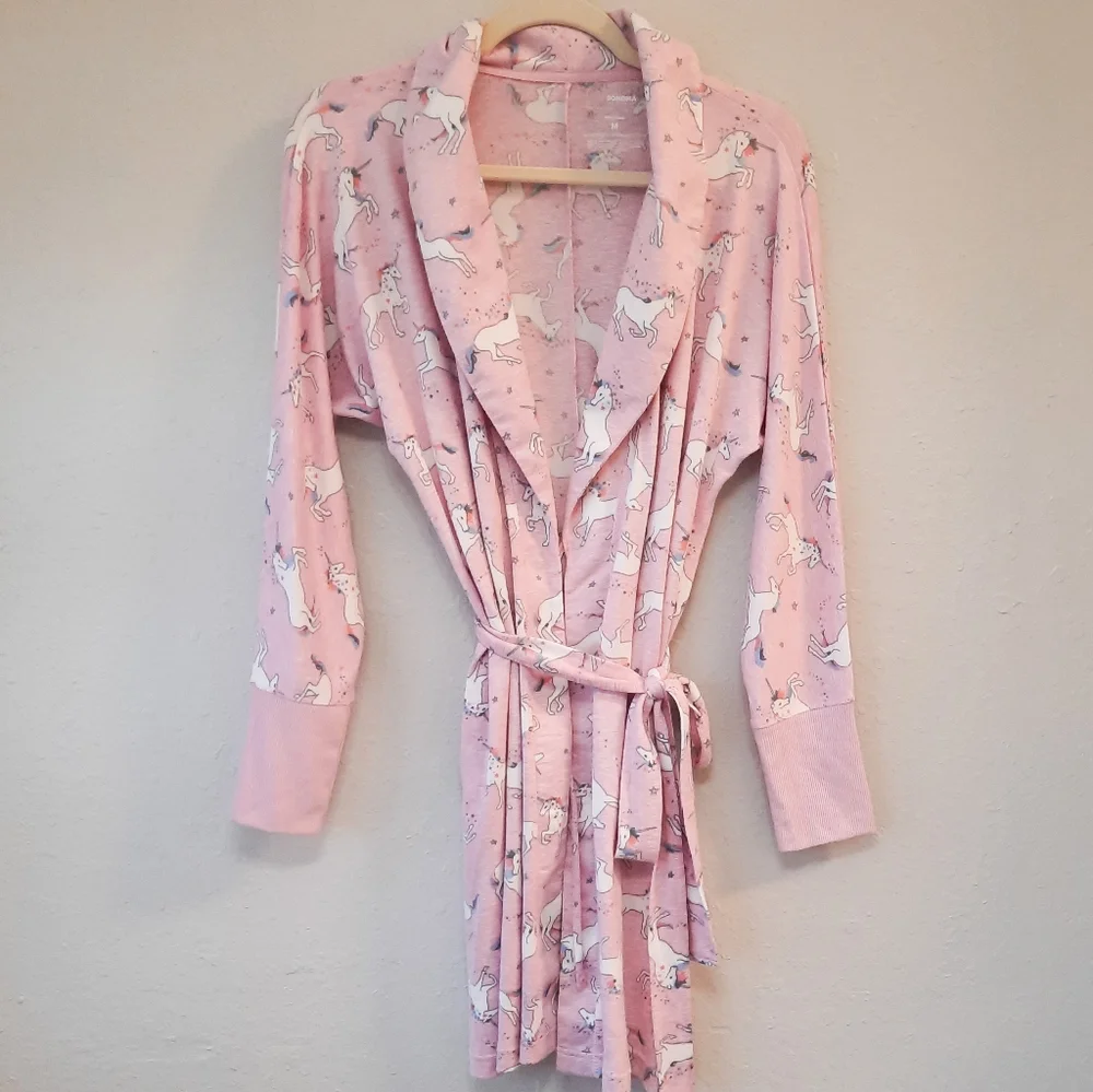 Sonoma Pink Unicorn Robe M